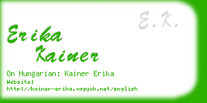 erika kainer business card